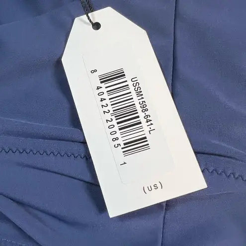 Universal Standard Swim Tie Back Bikini Top Blue Vneck Size L / 22-24 New