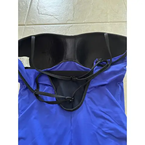 JAG Swimsuit Womens 12 Blue Black One Piece Slimming Beach Coastal Tropical Swim