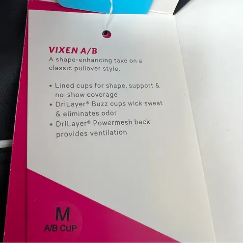 Moving Comfort Vixen sports bra in black size M Medium A/B Cup NWT