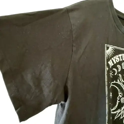 Organic Generation Black White Mystical Celestial Bohemian Cropped Lightweight Black Size L