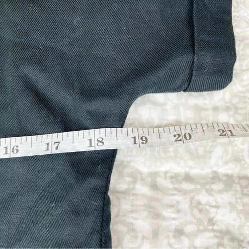 Madewell  Black Linen Blend Embroidered Floral Tassel Shift Dress Extra Small