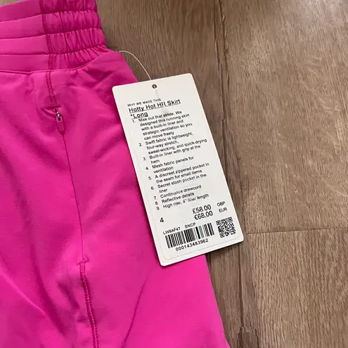 Lululemon Hotty Hot High Rise Skirt Long Sonic Pink size 4 NWT