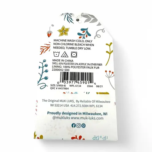 Muk Luks Purple Stripe Cabin Socks Shea Butter Infused No Slip S/M 6