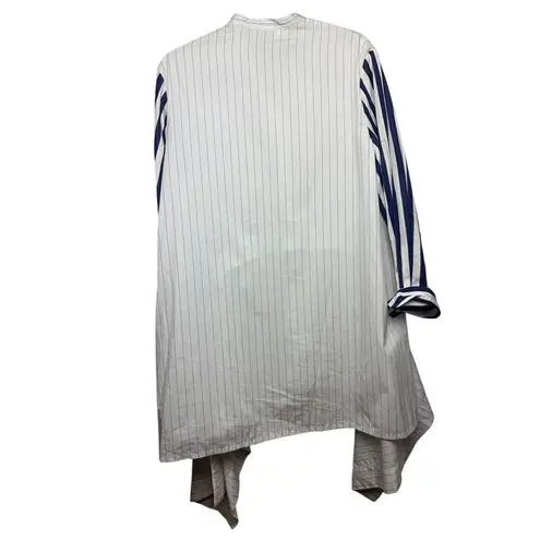 Lara Krude White Blue Striped Top Women's Sz. M Size M