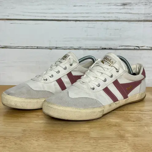 Gola Badminton Low Top Sneakers Dusty Rose Shoe Size 11 White