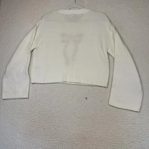 Sincerely Jules Sweater Womens Medium Bow Pullover Crewneck Soft Knit