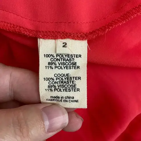 L'Agence L’AGENCE Pleated Sleeveless Dress Coral Red