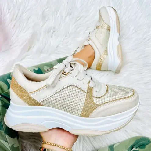 Gold Platform Sneaker