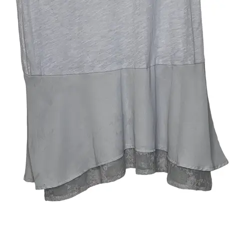 Matilda Jane Matilda Jane Tank Top Size Small Gray Heather With Lace Bottom Cotton Womens