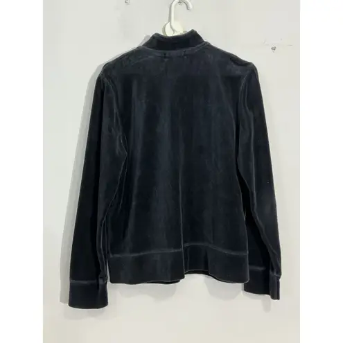 Kate Hill Womans Large Casual Pullover Black Sweatshirt