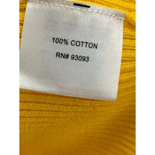 Tyler Boe Yellow Full Zip Double Zipper Thermal Sweater Womens Size XS