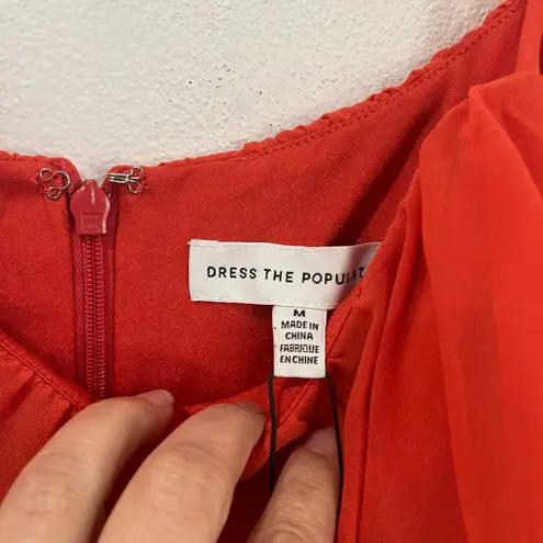 Dress the Population Dream Chiffon Sundress in Poppy Sz M