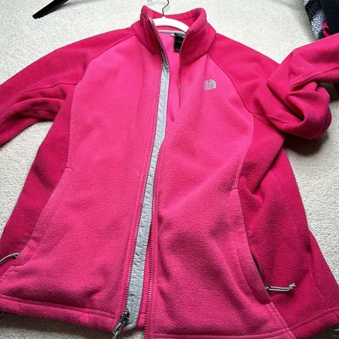 The North Face : Hot Pink Fleece Zip Up Jacket