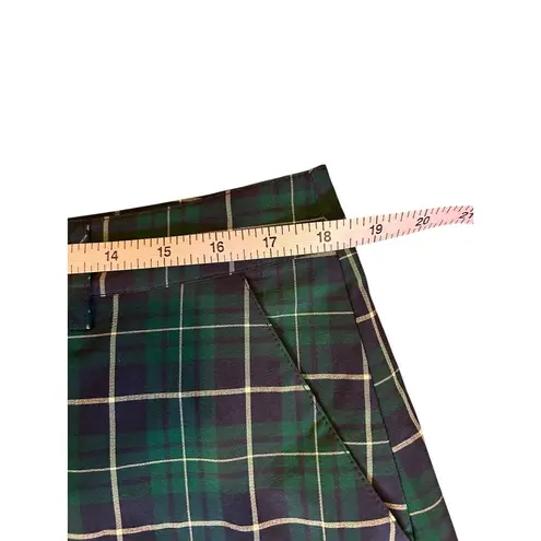Lady Hagen Blue Green White Tartan Plaid Golf Skort Skirt Shorts Athleisure 14