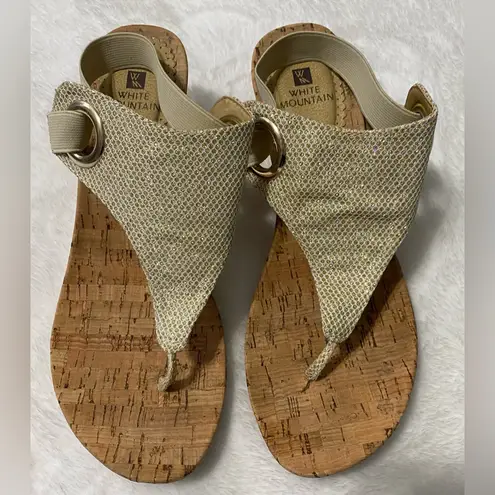 White Mountain Women's All Good Cork Wedge Sandal.