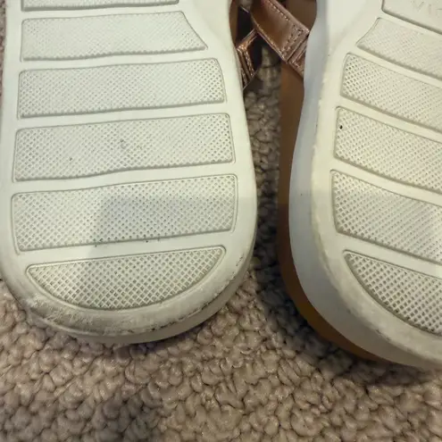 Vionic Daisy Metallic Sandal Slides in Rose Gold Leather size 6.5