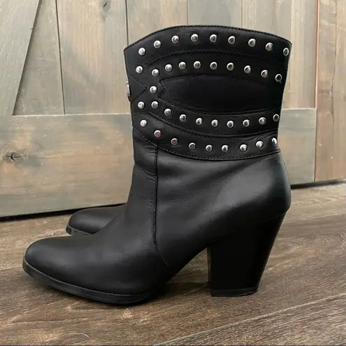 Harley Davidson  Studded Leather Heeled Boots