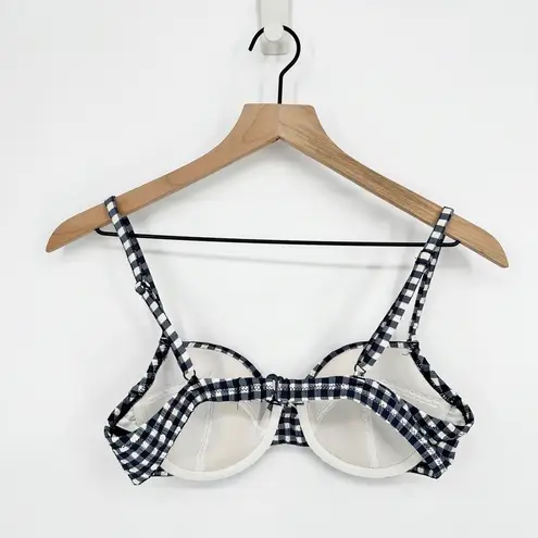 J.Crew  Matching Set Balconette Underwire Bikini 3 Piece Gingham Women's 32C XS