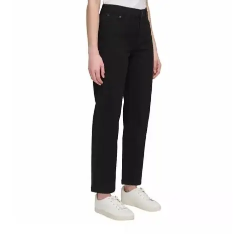 Calvin Klein  Women's Straight Leg Jeans In Jet Black Size 14 New With Tags