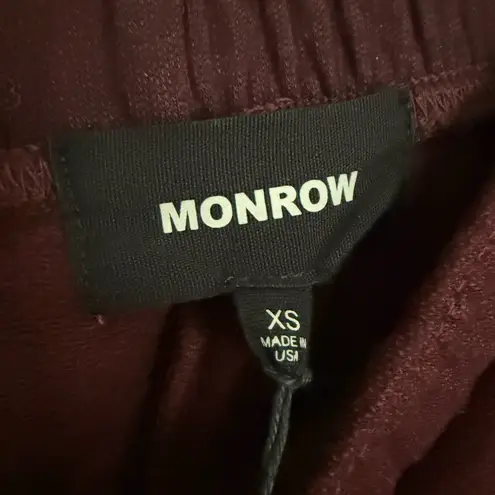 New Monrow Vintage Sweatpants Burgundy Small $135 Purple