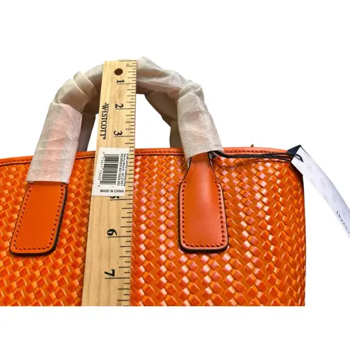 Dooney & Bourke  purse Orange Woven Leather Tote Bag With Tag & Strap NWT‎