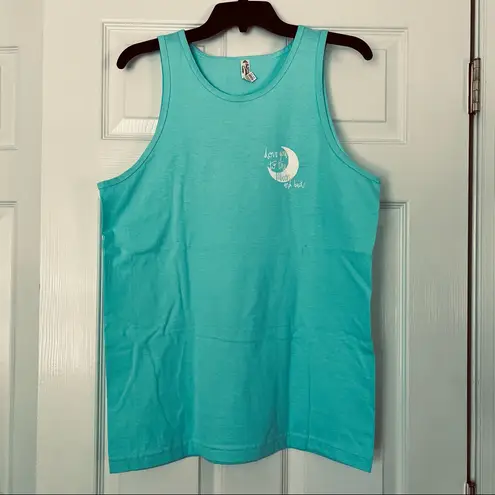 Tank top Love You to the Moon and Back M Green Size M