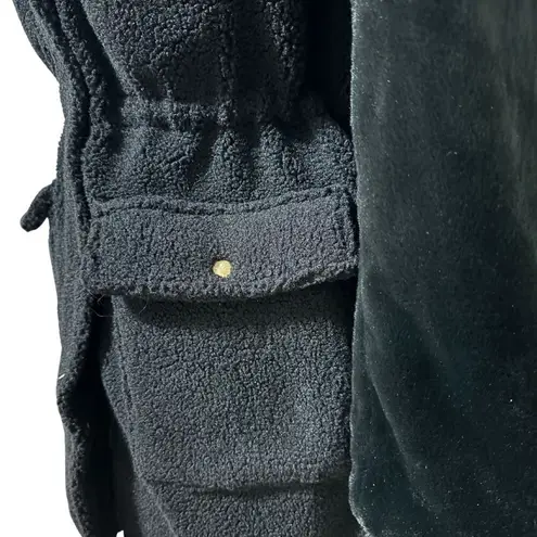 EDEN SOCIETY Faux Fur Wooly Coat Stitchfix Cinch Waist Jacket Black NWT Small