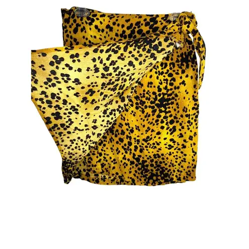 Melrose Short Wrap Skirt Size Large Animal Print Spotted Pull On