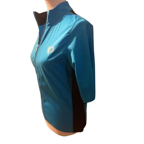 Pearl Izumi Womens Atheletic Tops Full Zip Half Sleeve Turquoise Medium-NWOT