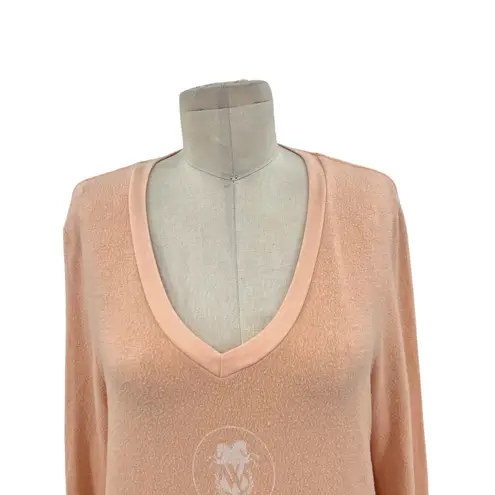 Wildfox ‎ #9 Baggy Beach Jumper Sweatshirt Love Potion Fleece Orange Size Small