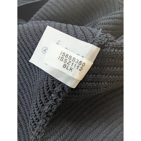 Ivanka Trump Black Ribbed Knit Pencil Midi Skirt Size XL