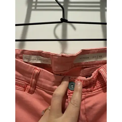 Pilcro and the Letterpress Shorts Womens 29 Salmon Zip Fly Pockets EverydayChino