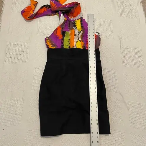 Trina Turk  Los Angeles color block halter bodycon dress size 8 D1 5072