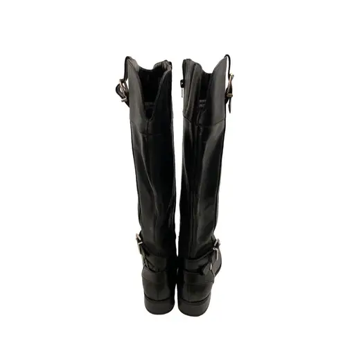 NWOB INC International Concepts Frankii Tall Black Leather Boot 6M Wide Calf Size 6