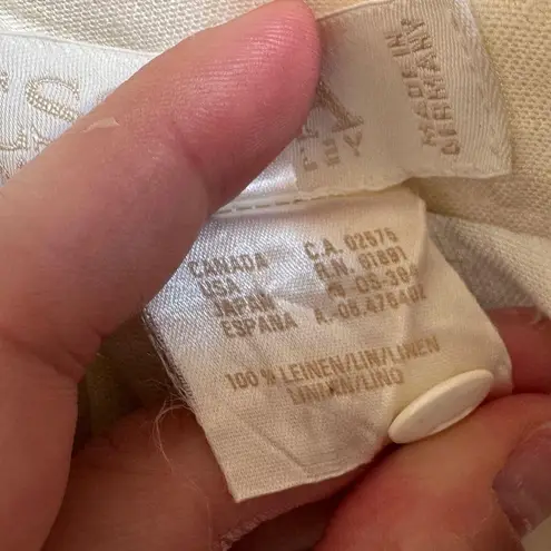 Escada sleeveless linen jumpsuit cream size 34