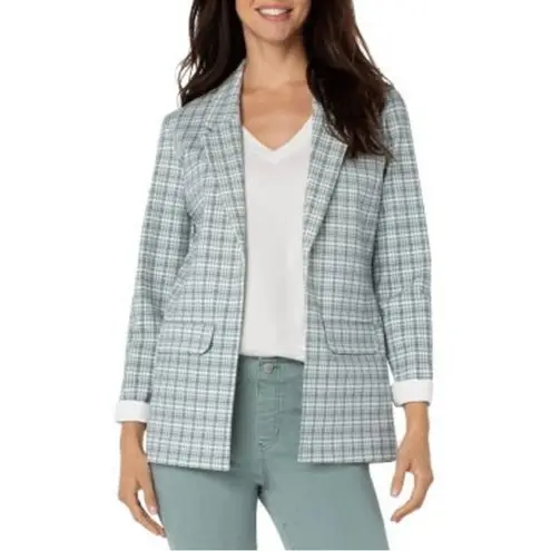 Liverpool Los Angeles Houndstooth Plaid Jacket Boyfriend Blazer Women’s Medium