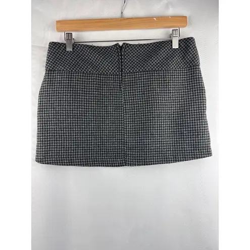 Stoosh Womens Houndstooth Mini Skirt Size 5 Polyester Blend Black & White