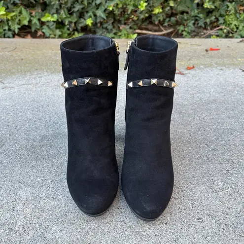 Valentino Garavani Rockstud strap suede ankle boots booties size IT 37 US 7