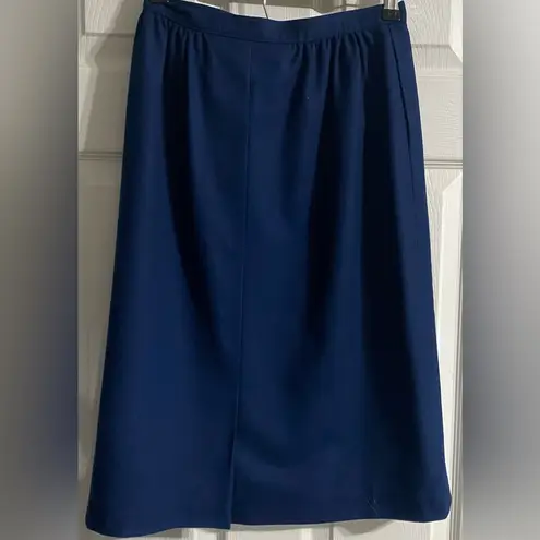 Pendleton Blue Midi A-Line Wool Skirt for Work