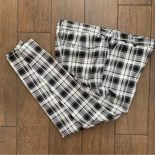 Forever 21 Black and White Plaid Check Pants size 2X