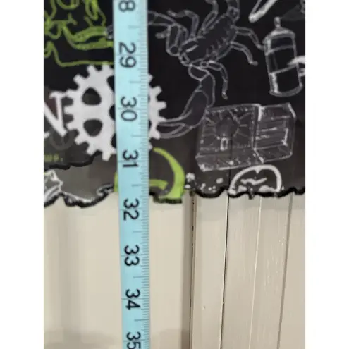 Vitriol Blk/Red Lined Straps Sheer Mini Slip Dress Size L Skull/Dice Punk/Rock Black Size L