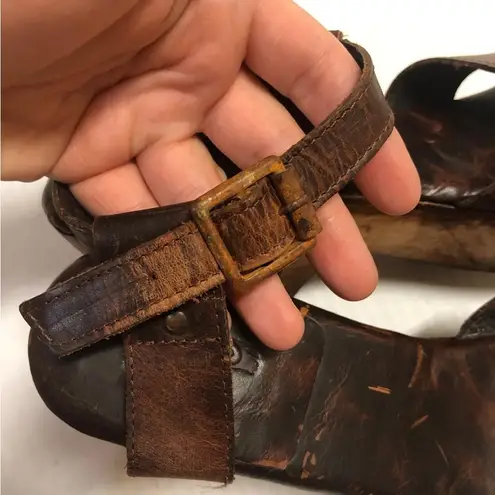 FREEBIRD by Steven Cape Platform Sandals Brown Size 9