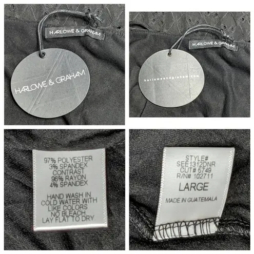 Harlowe $ Graham Harlowe & Graham Eyelet Cami Top - Size L - NWT