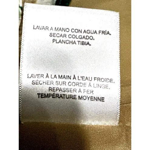 Alfred Dunner Size 12 Yellow Silk Blend Jacket Floral Trim Textured Lining