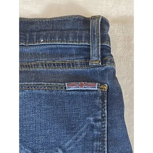 Hudson Jeans Womens Size 30 Ankle Super Skinny Krista Dark Raw Hem Denim Stretch