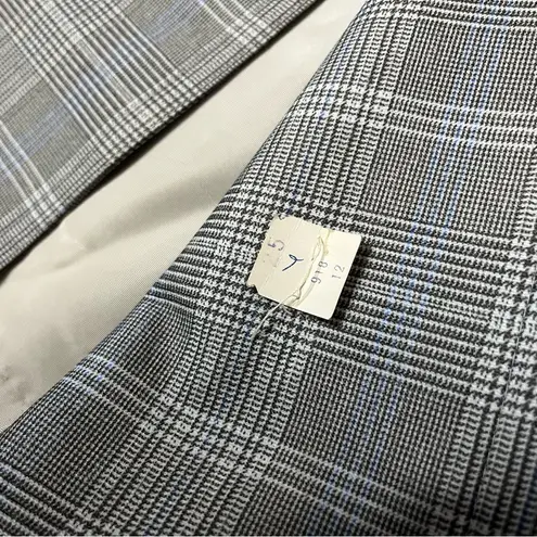 DONALD BROOKS For Main Street Plaid Trench Coat Belted Epaulets Fits Size Small Gray