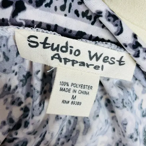 Studio West Apparel Fleur de Lis Faux Wrap Dress M