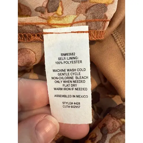 Forgotten Grace Skirt Womens Size Large Animal Print Ruffle Hem Midi