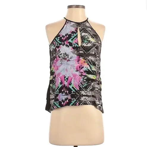 Parker  Silk Abstract Cross back top