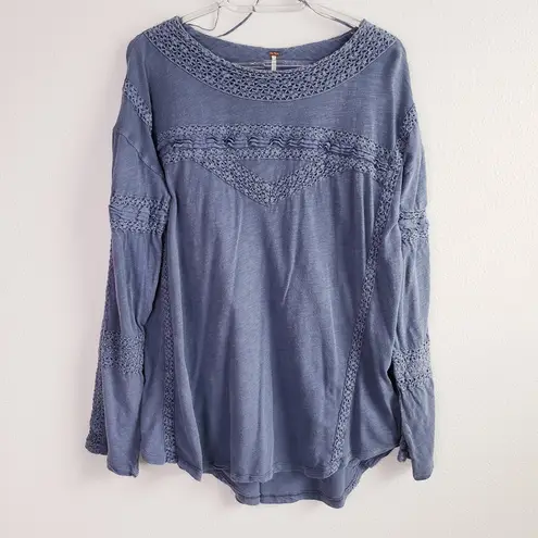 Free People  Boy Meets Girl Boho Long Sleeve Pacific Coast Top